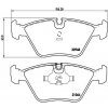 Sada brzdových platničiek kotúčovej brzdy BREMBO P 06 012