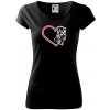 Nemecký ovčiak v srdci - Dámske tričko Pure - 3XL ( Čierna )