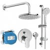 Ideal Standard Cerafine O - Sprchový set s batériou pod omietku, s telesom, 3 prúdy, priemer 20 cm, chróm BD190AA