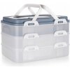 Kinekus Dóza box s úchytmi plastová Piknik 3-poschodová 28x38cm