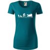 Evolution of man (supersport) - Dámske tričko z organickej bavlny Origin (GOTS) - 2XL ( Petrolejová )