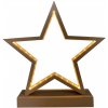 Goleto Vianočná drevená dekorácia Star | 45 LED diód