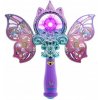 Palička víla kúzelná 21 cm na batérie so svetlom a zvukom mix farieb ružová fialová