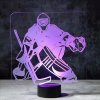 3Dmix 3DL-CRK057 – 3D LED nočná lampa - Hokejový brankár (Crack základňa)