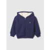 GAP Baby zateplená sherpa mikina Tmavomodrá 4YRS Tmavomodrá Tmavomodrá