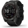 Garmin Fenix 7X Pro Sapphire Solar, Carbon Gray DLC Titanium, Black Band Prémiové multi-športové ABC smart hodinky s GPS a LED baterkou