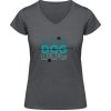 Soft-Style V Tričko Gildan - Diazjn DOG DOG DOG mama - Dark Heather Grey - XXL - Dámske