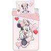 Detské obliečky Minnie Mouse 140×200 + 70×90 cm – ružové, 100% bavlna, oficiálna Disney licencia