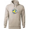 Volejbal lopta v triku - Mikina pánska Cape s kapucňou - 4XL ( Ľadovo sivá )