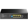 CUDY 5-Port Gigabit PoE+ Switch with 1 SFP (GS1005PTS1)