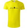 Ekg lokomotíva - Tričko z organickej bavlny - M ( Citrónová )