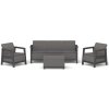 Keter SCANDI LINEA 3 SEATERS SET Mountain Grey/Grafit