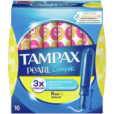 Tampax Compak Pearl Regular tampóny s aplikátorom 16 ks