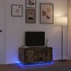VidaXL TV stolík s LED osvetlením, údený dub, 100x41x50 cm