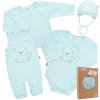 Dojčenská súprava do pôrodnice New Baby Sweet Bear modrá, veľ. 56 (0-3m)