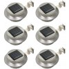 Vonkajšie solárne svietidlá 6 ks biele 12 cm LED okrúhle
