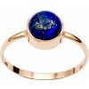 Grey Clymene Zlatý prsteň s okrúhlou lunetou a lapis lazuli FE49901398229335HI
