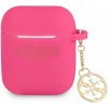 Guess 4G Charm Silikónové Puzdro pre Airpods 1/2 Fuchsia GUA2LSC4EF
