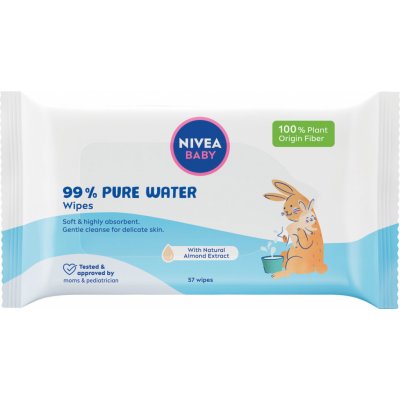 NIVEA BABY 99% Pure Water Čistiace obrúsky 57 ks