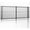 Dvojkrídlová brána BRAVO 3D poplastovaná 3500/1230 mm | antracitová šedá RAL 7016 | výplň zváraný 3D panel | drôt 5,0 mm