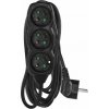 EMOS SK s.r.o. Predlžovací kábel 5 m / 3 zásuvky / čierny / PVC / 1 mm2 - PC0315