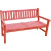 Záhradná lavica drevená RADOST 120 x 53 x 92 cm červená