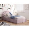 Čalúnená detská posteľ 90x200 s roštom, Ružový Velvet Kids Line 3 Mušle