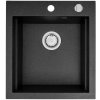 Pyramis Granitový drez Siros 1B, black, 47 x 51,5 cm