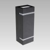 PREZENT 31301 TAMPA exteriérové nástenné svietidlo 2xGU10/MAX 5W LED,IP54,tmavá šedá