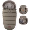 PETITE&MARS Set zimný fusak Comfy 4v1 + rukavice na kočík Furry Mocha Mousse