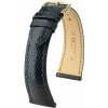Kožený remienok Hirsch London L 04366050-7, čierny, jašterica, dĺžka L, Quick Release 19 mm