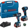 Bosch Náradie - 18V AKU súprava vŕtacieho skrutkovača a rázového uťahovača, 2x aku 4,0 Ah GBA, nabíjačka 06019L6023