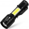 TFY 5119 LED baterka XPE COB prenosné14500 s USB dobíjaním 3 režimy, 100 lm, 100 m