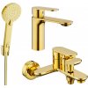 MEXEN/S - Milo R40 Set umývadlovej a vaňovej batérie s príslušenstvom, zlato 71303R40-50