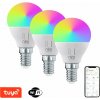 LED žiarovka IMMAX NEO LITE Smart 3x žiarovka LED E14 6W RGB+CCT farebná a biela, stmievateľná, WiFi, P45 (07745C)