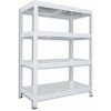 Kovový regál do špajze Biedrax 50 x 60 x 120 cm, biely - 4 police pozink