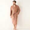 Jednofarebný župan z buklé froté zn. Colombine® s kimono golierom gaštanová 052 Blancheporte