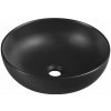 Sapho RONDANE keramické umývadlo, priemer 41cm, na dosku, čierna mat AR435B
