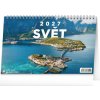 NOTIQUE Stolový kalendár Svet 2027, 23,1 x 14,5 cm