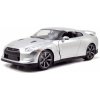 Autíčko Nissan GT-R 2009 Fast & Furious Jada kovové s otvárateľnými časťami dĺžka 19 cm 1:24