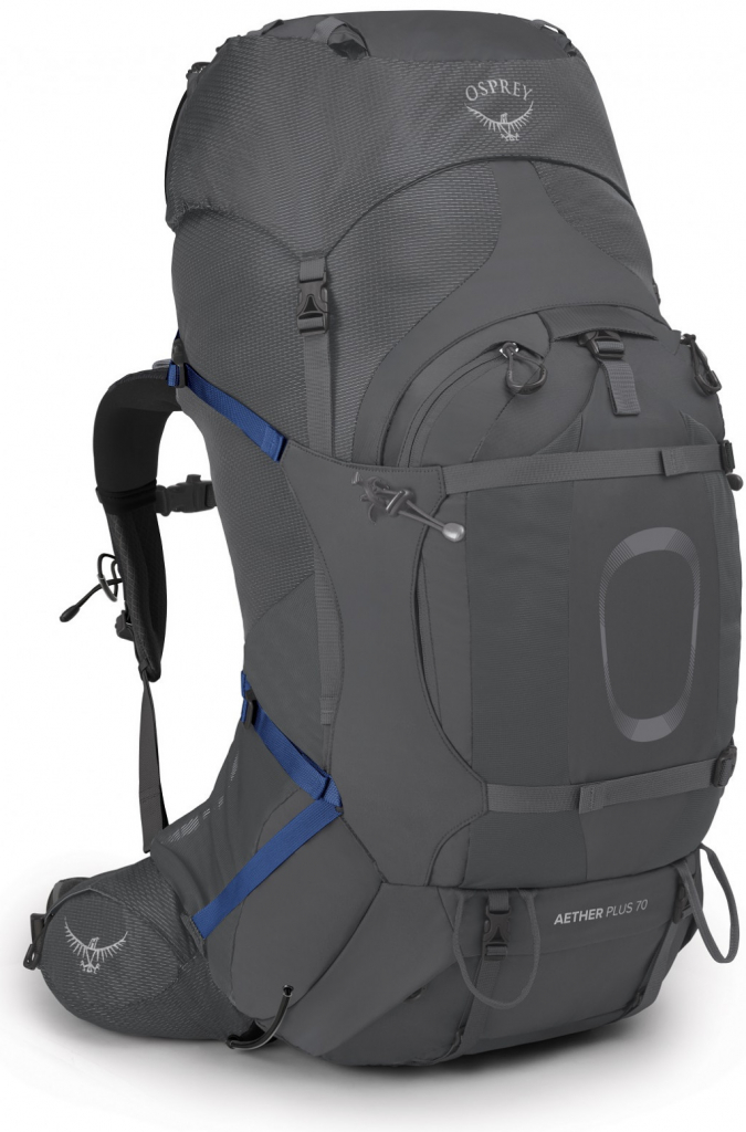 Osprey Aether Plus 70l sivá