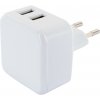 Schwaiger Nabíjací USB adaptér 230 V 2 x USB port pre zásuvku