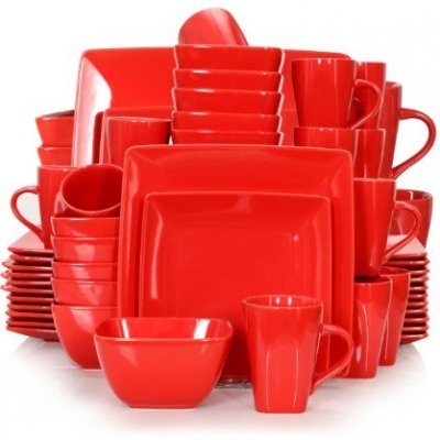 VANCASSO SOHO Red porcelánová jedálenská sada 48 dielna
