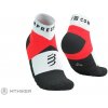 COMPRESSPORT Ultra Trail Low ponožky, červená/biela EU (42-44)