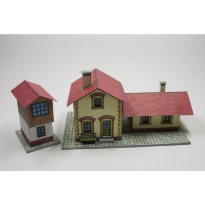 Papierový model Železničná stanica a hradlo