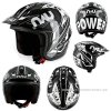 Nau Power Trial helmet, čierno biela, S