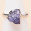 Nefertitis Tanzanit surový prsteň striebro Ag 925 LOT409 - 56 mm (US 7,5), 3,7 g