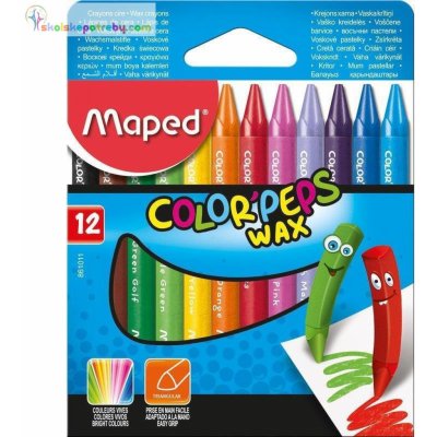 MAPED Voskovky "Color Peps Maxi" Wax 12 rôznych farieb