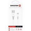 Dátový kábel Swissten microUSB 1,5 m biely