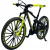HORSKÝ BICYKEL SLALOM ČIERNO-ŽLTÝ MOUNTAIN BIKE 1:10 NOVÝ KOVOVÝ 18 cm